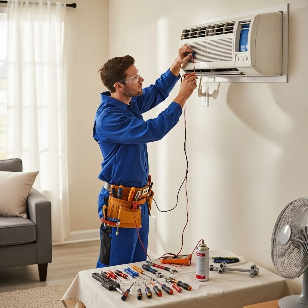 Şehzadeler Kumtel Kumtel klima gaz dolumu ve bakım – Enerji verimliliği artırıldı. - Teknik servis örneği